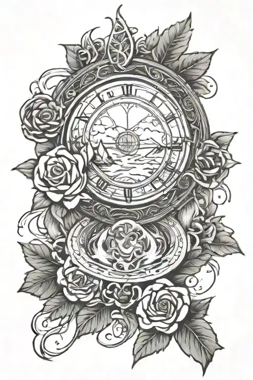 Lord Of The Ring Tattoo Design Combining Elements