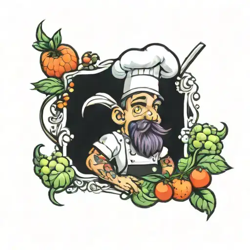 Cartoon Fruit And Veg Chef