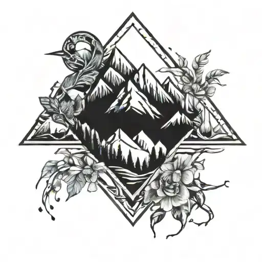 Coctail Geometric Mountain Range