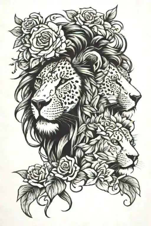 Monaliza And Rose Lion