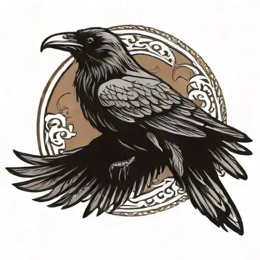 Flying Raven Standing