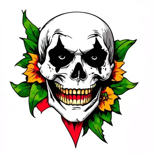 Joker Skull And Pistons