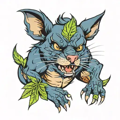 Tazmanian Devil Smoke Weed Leaf Morphing