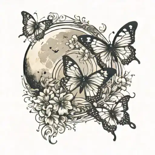 Moon And Butterfly