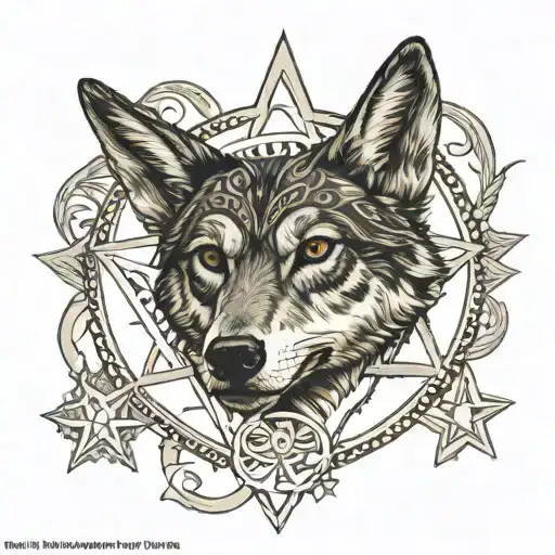 Turkish Gray Wolf Ataturk And Crescent And Star