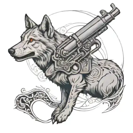 Turkish Ataturk Gun Blood Gray Wolf