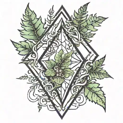 Adhd Ferns Sticking Out A Diamond