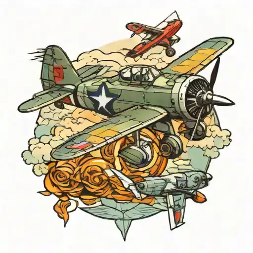 World War Ii Airplane Dogfight