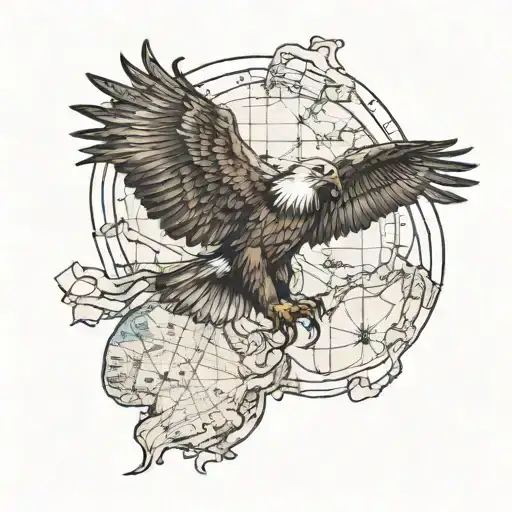 Eagle With Map