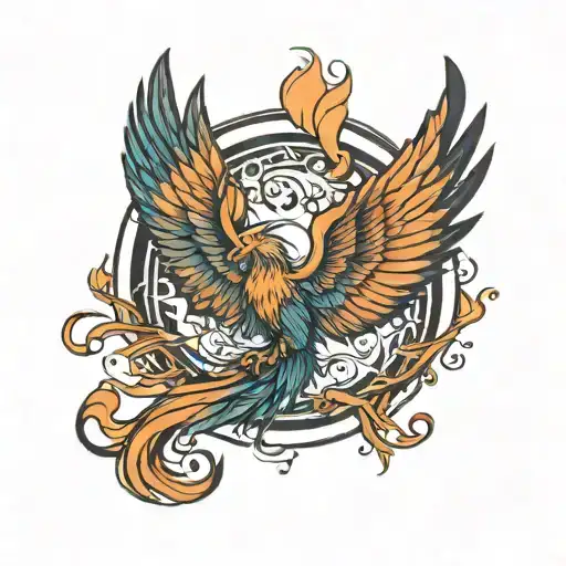 Phoneix Rising Phoenix Wings Spread