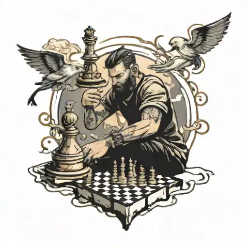 Person Playing Chess On Top Of The World