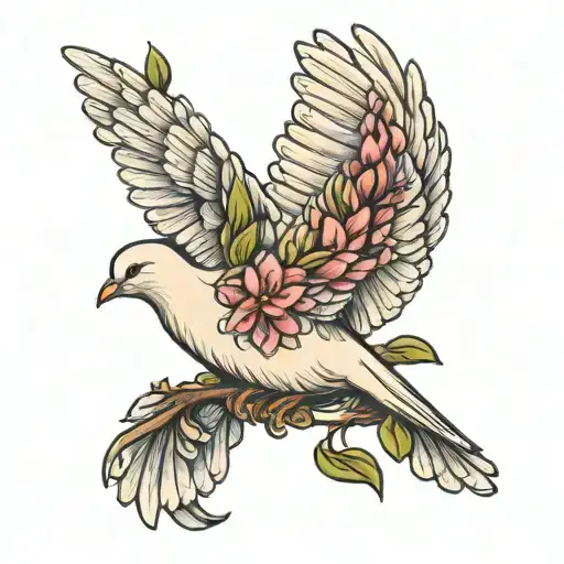 Dove Carrying An Olive Branch