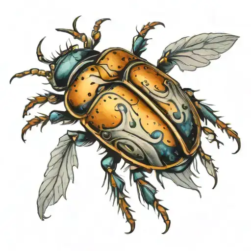 Scary Beetle Surrounded By Fog