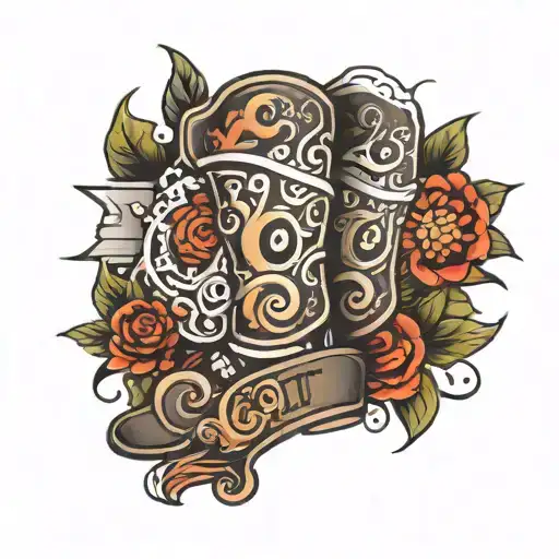 Colt Horshoes With Letters Kd Inside Representing Dad