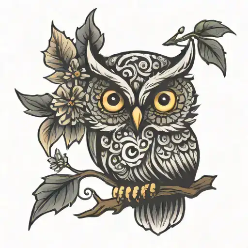 Owl With A Missing Jigsaw Puzzle Piece