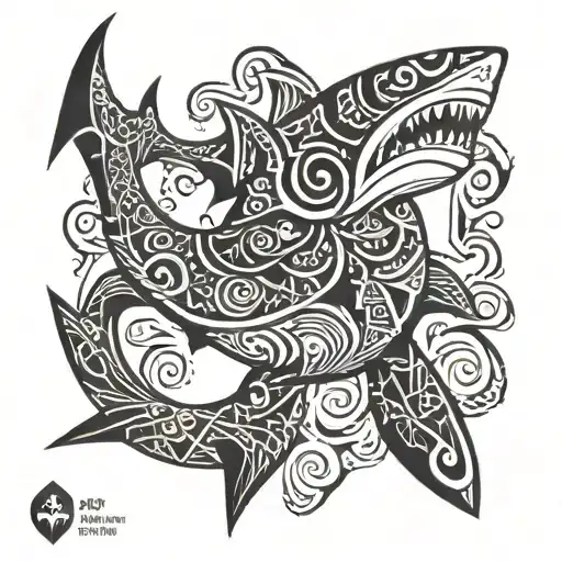 Tongan Pattern Of A Shark