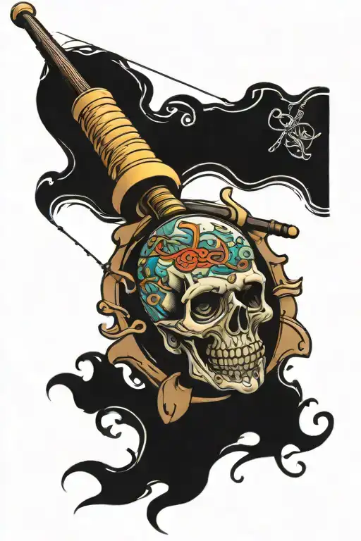 Fishing Rod Casting A Line That Represents Suicide