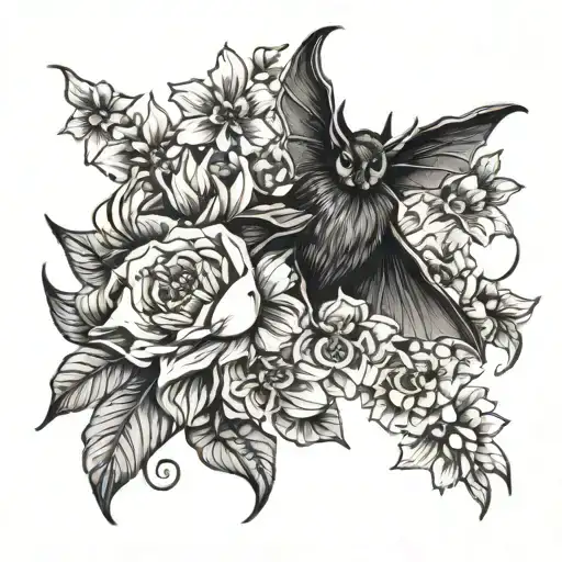 Black Bat Flower Bouquet