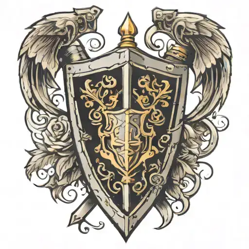 Knights Shield And Sword