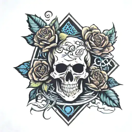 Wakeboard Snowboard Skateboard Skull Roses