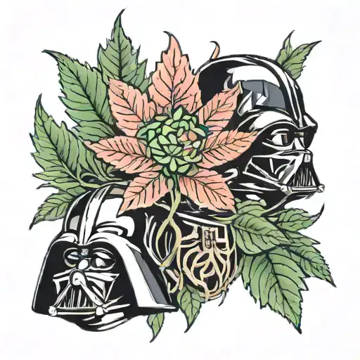 Darth Vader And Weed Leaf