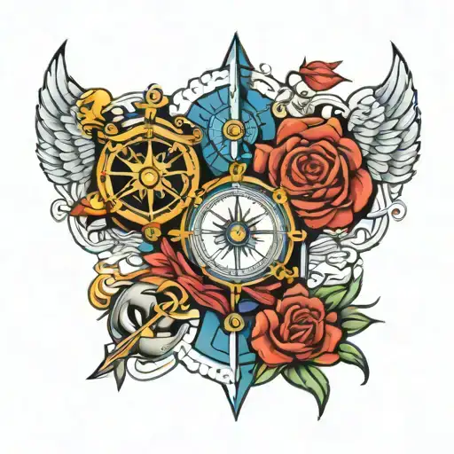 Gemini And Libra With Compass