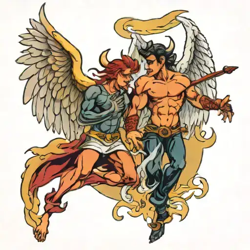 Male Angel And Devil