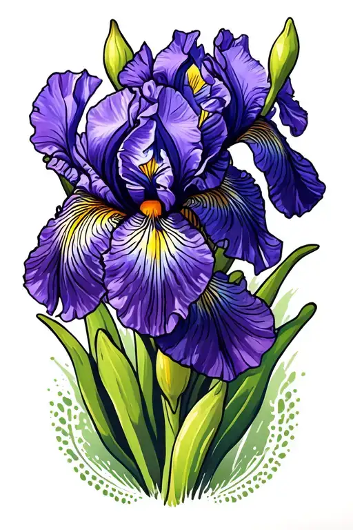 Irises And Foot Prints