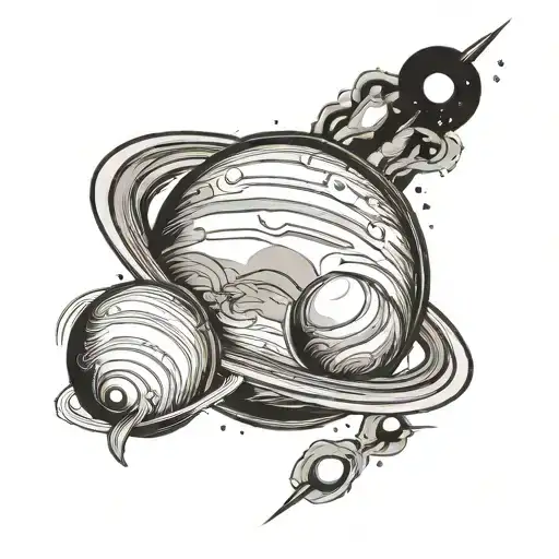 Saturn And Venus Planet