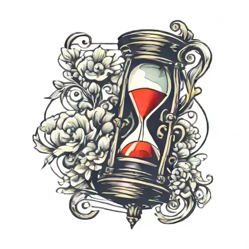 Two Letters A As A Minimalist Hourglass