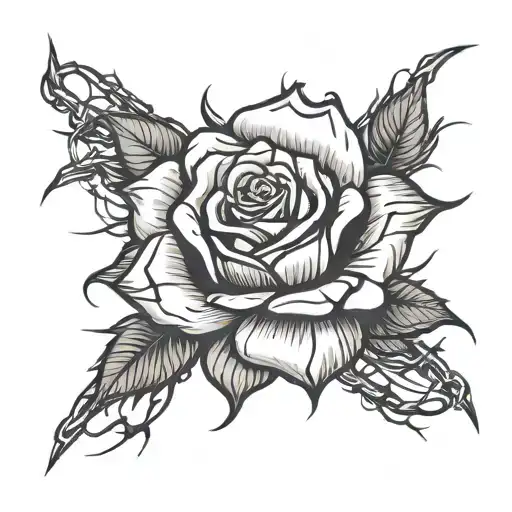 Rose And Barbed Wire