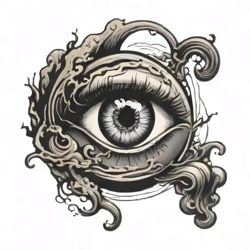 Black River Flowing From An Eyeball