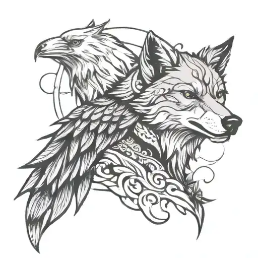 Shitty Wolf And Raven