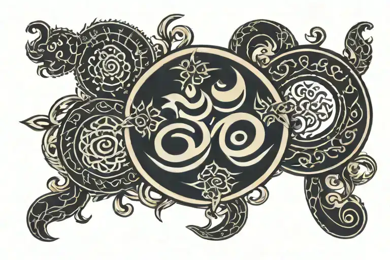 Hari Om Tat Sat Symbol Combined