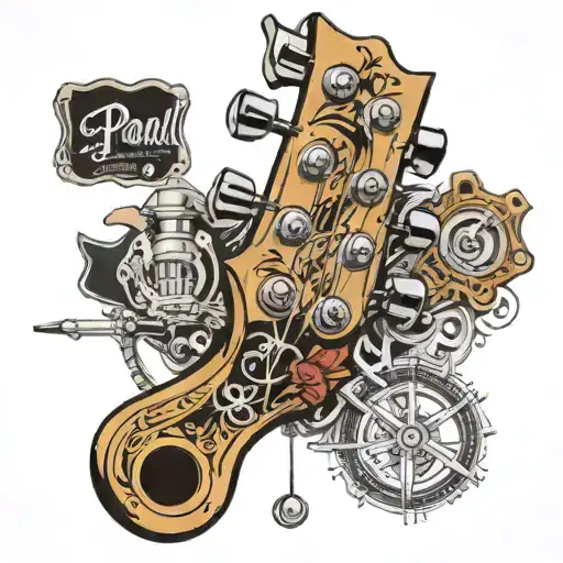 Les Paul Guitar Headstock And Neck