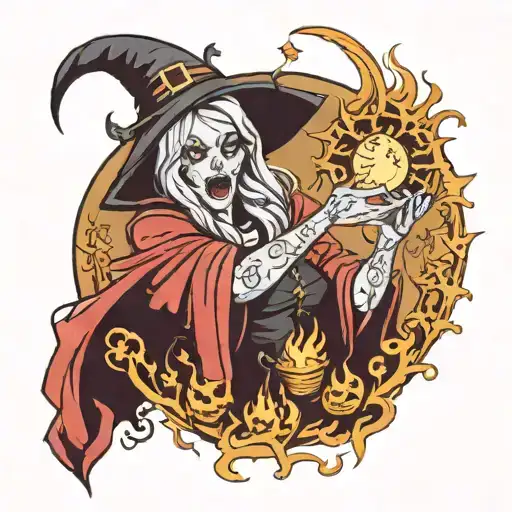 Evil Witch Casting Spells