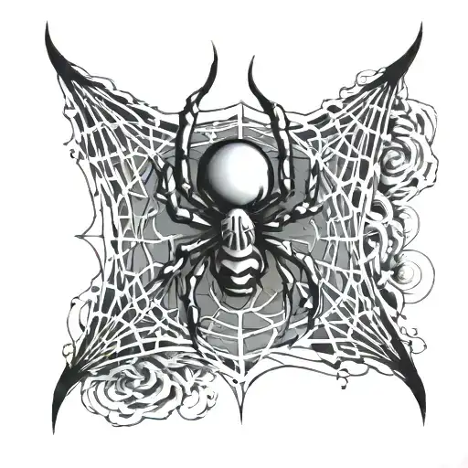 Music Strings Like Spider Web Tribal