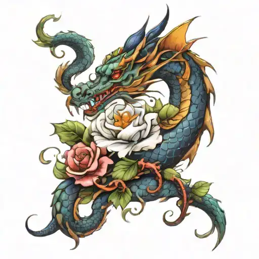 Dragon Flowers Wrapped