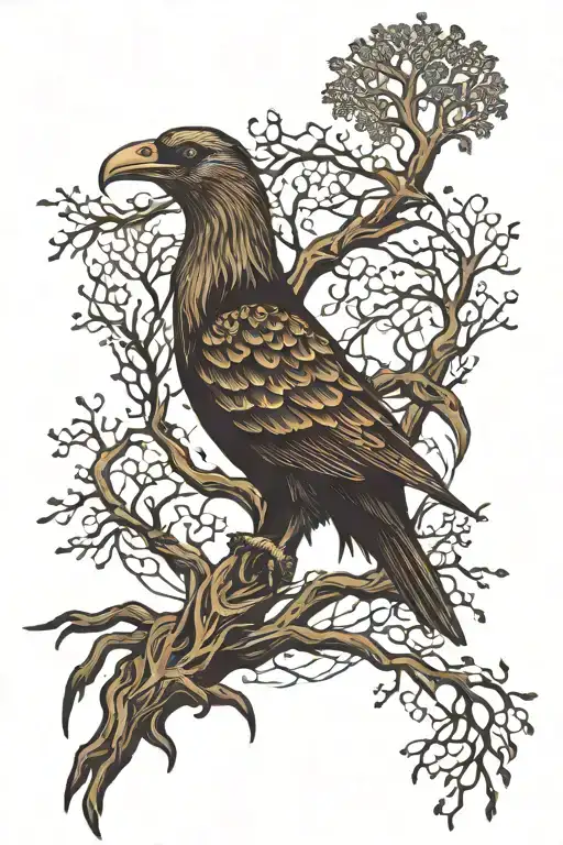 Hugin Munin Yggdrasil Tree