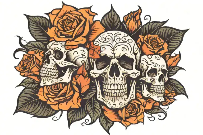 Skull Roses