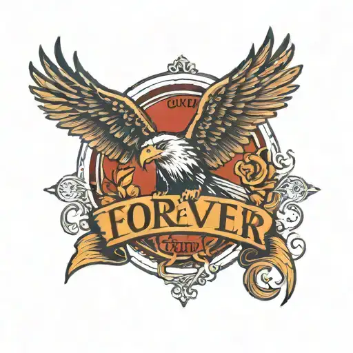 An Eagle With The Words Forever An Eagle And The Name Darnell Calhoun