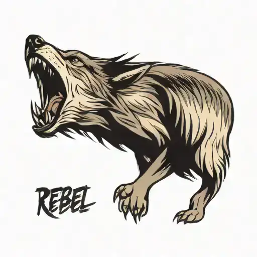 Rebel Wolf Howling