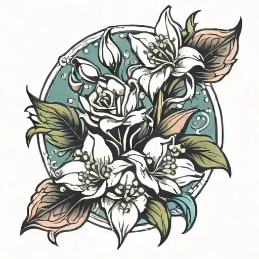 Lilly Of The Valley Flower With Rose