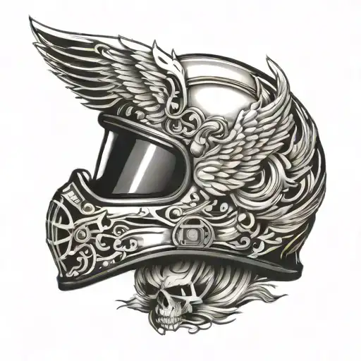Angel Wing Motorcycle Helmet
