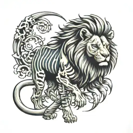 Lion And Skeleton Arm