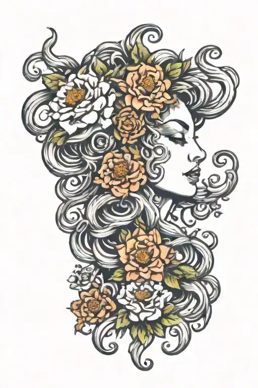 Floral Medusa Head