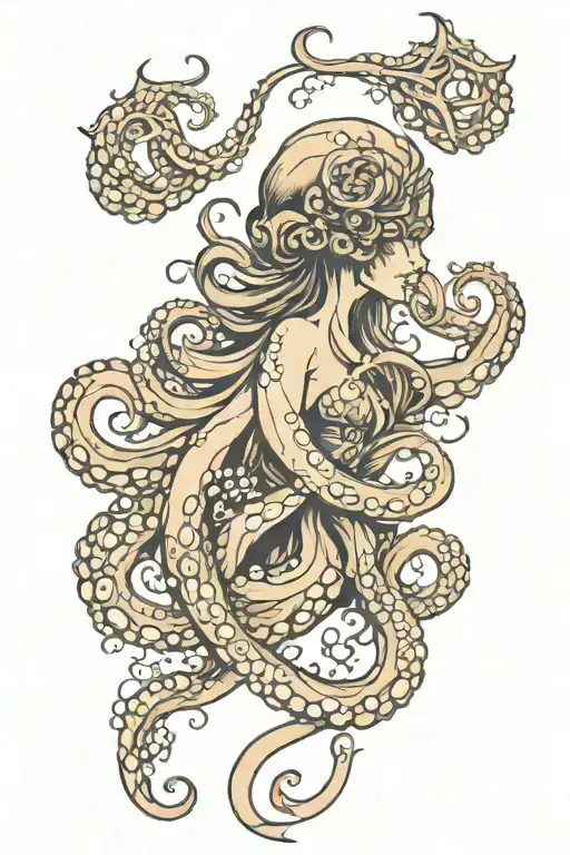 Octopus Of The Ship And Sea Goddess