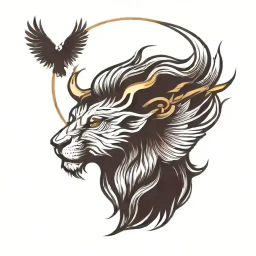 Lion With Wings Horn