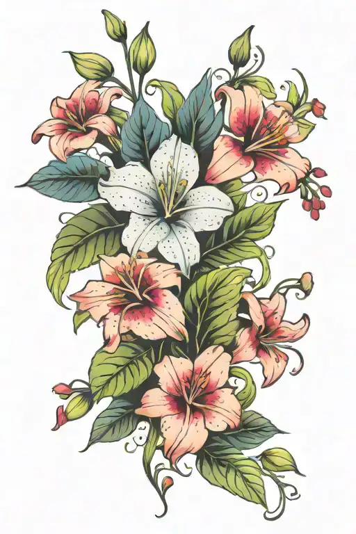 Lily Hibiscus And Hydrangea