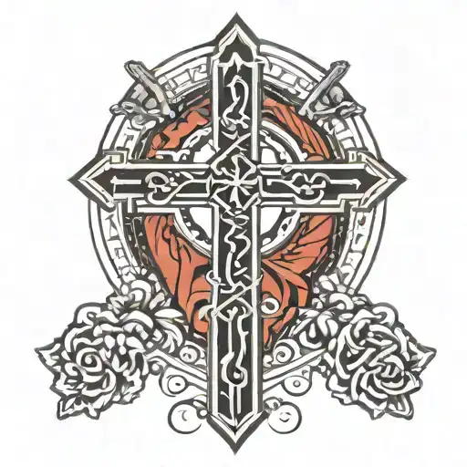 Christian Cross With Brazilian Jiu Jitsu Theme